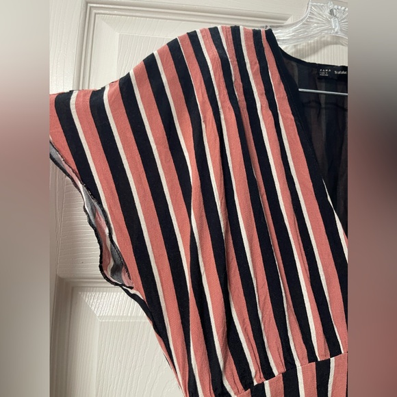 ZARA Trafaluc Collection Stripped Dress Size Medium - Picture 4 of 9